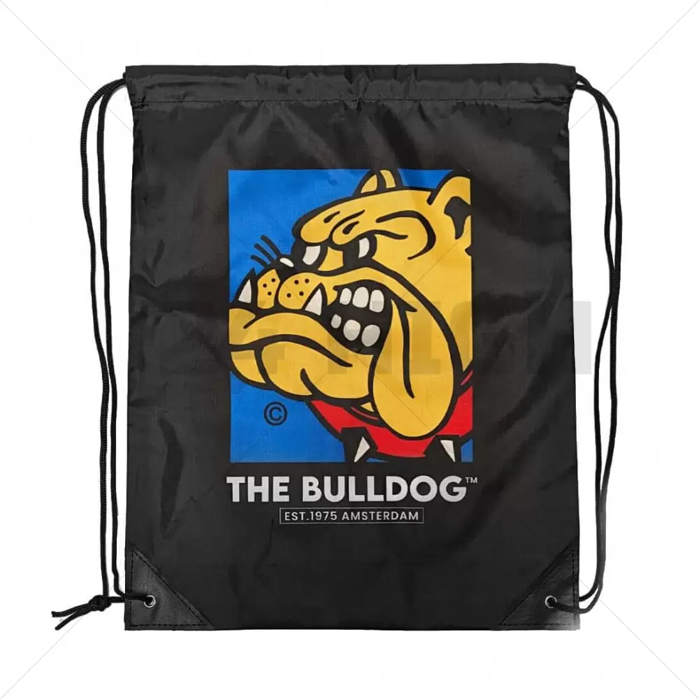 The Bulldog String Backpack Frame Logo