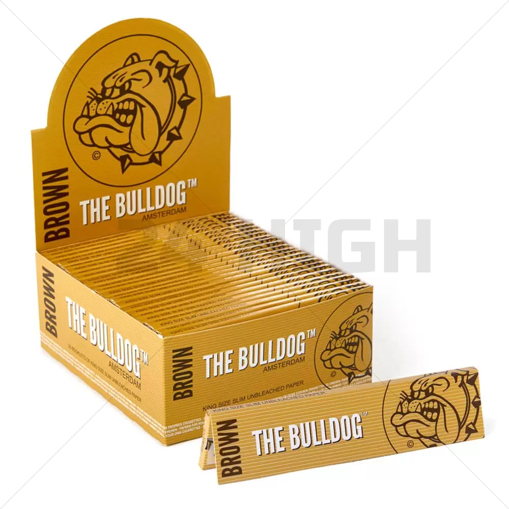 The Bulldog Brown King Size Rolling Papers (50pcs/display)