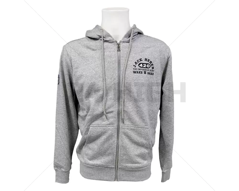 Full Zip Hoody Jack Herer - Heather Grey