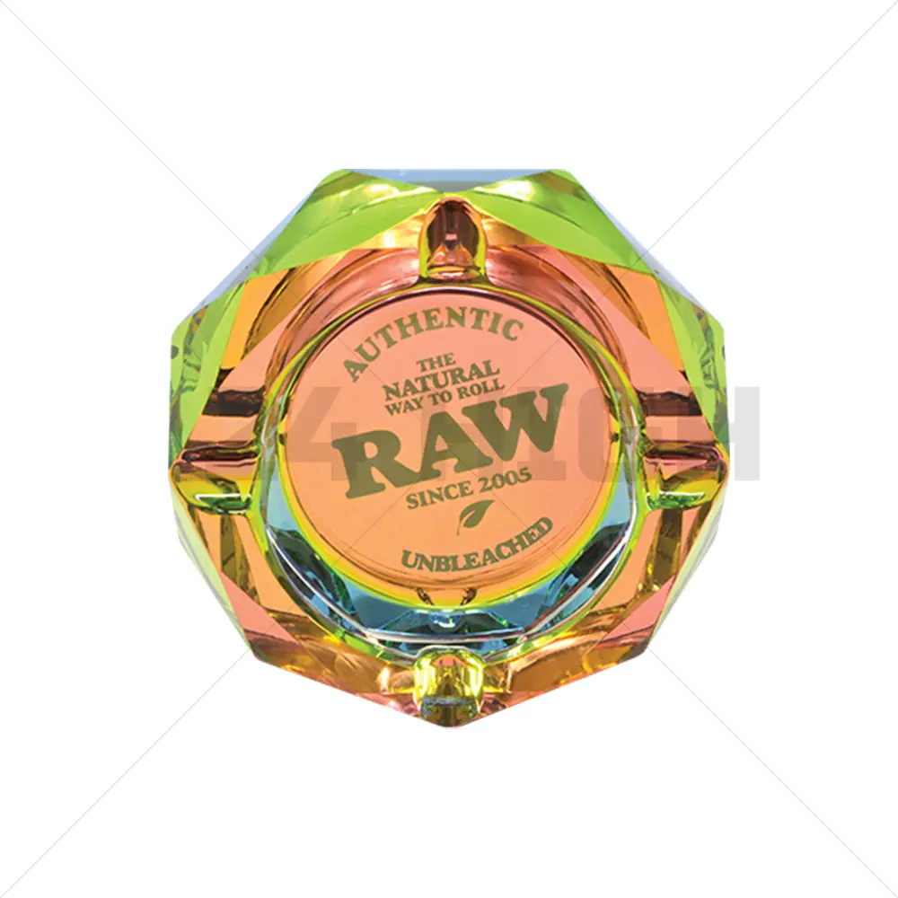 RAW Glass Ashtray - Rainbow