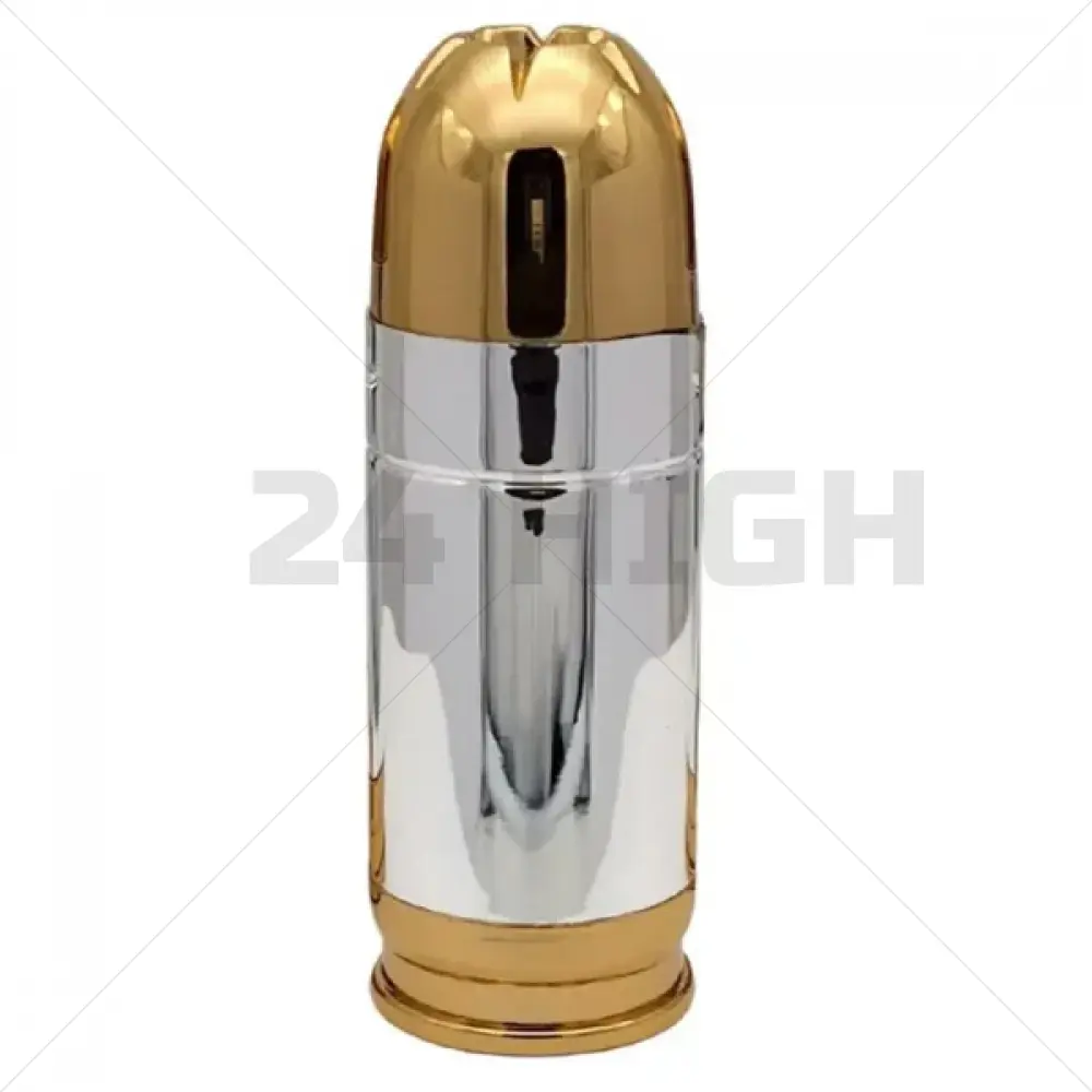 Bullet Bullet Lighter - Silver & Gold Torch Flame