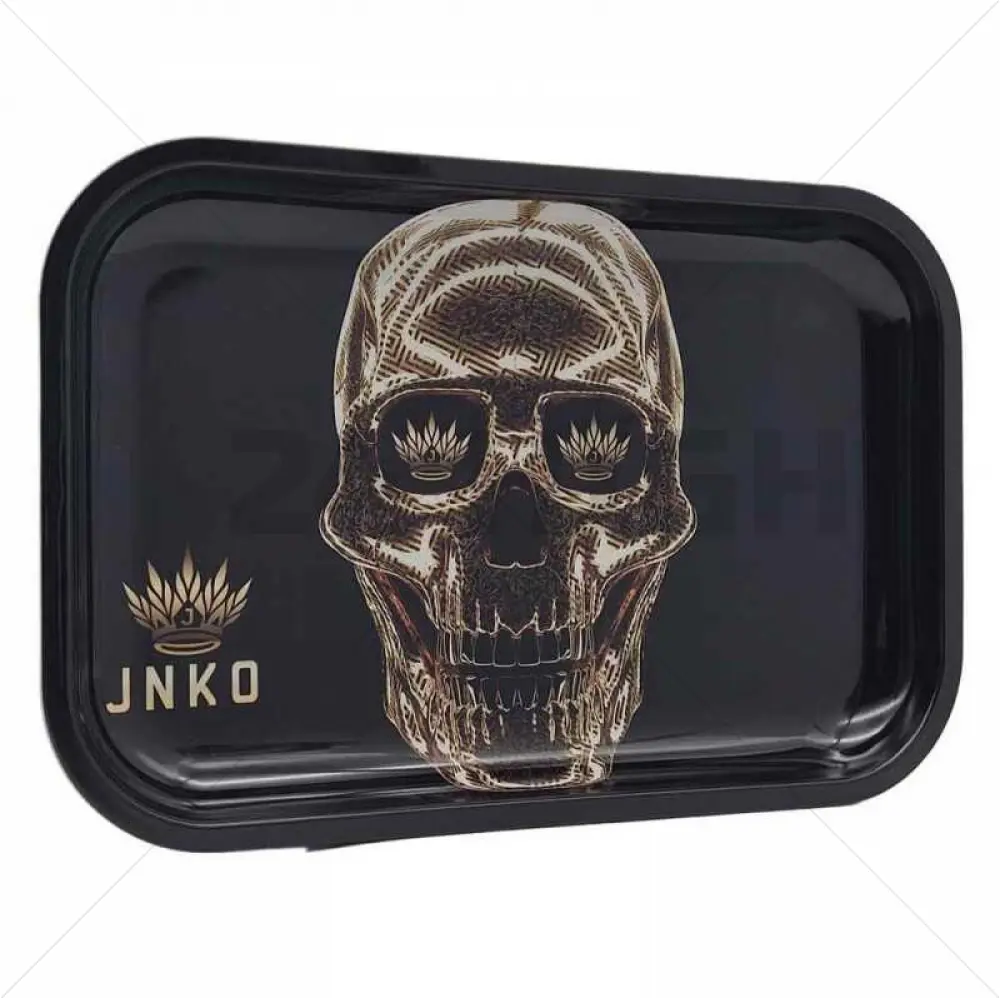 Rolling Tray XXL | 29x19cm | Luxury Art Series | Design 4 | Golden Skull 1